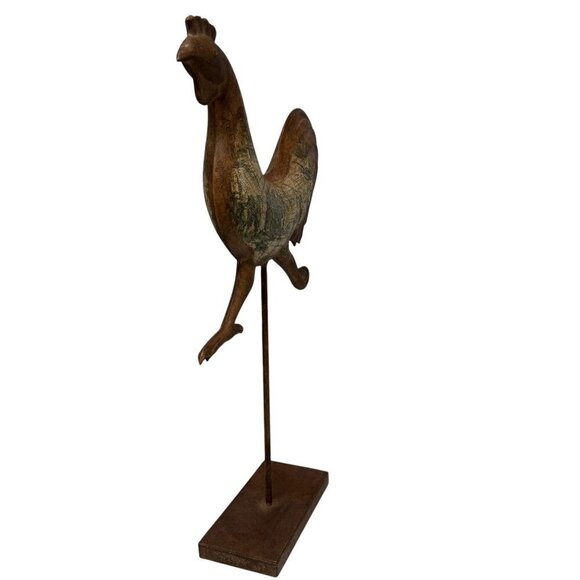 Rustic Rooster Decor XLarge 23"  French Country Metal Toile Kitchen Weathervane - Picture 10 of 13